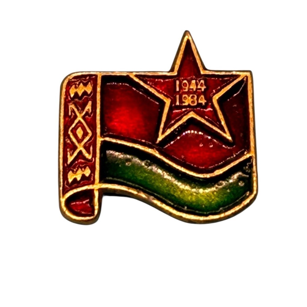 VTG Moldavian SSR Flag Pin USSR Soviet Union 1944-1984 Red Star Enamel Gold Tone